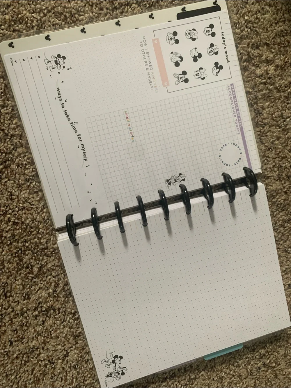 Disney Yellow Mickey & Minnie Guided Happy Journal by The Happy Planner